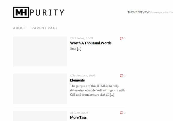 purity theme