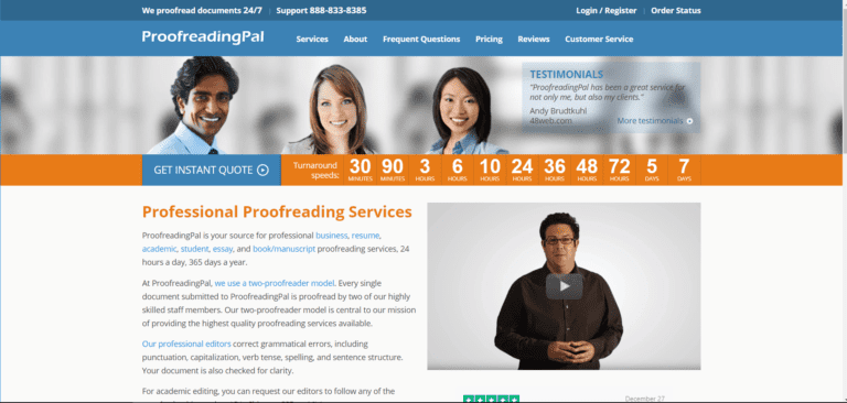 elsevier proofreading services